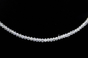 ลูกปัดเพชรเม็ดกลมเจียระไนแบบธรรมชาติสีขาวใสสำหรับทำเครื่องประดับขนาด15นิ้ว - Product Image 2