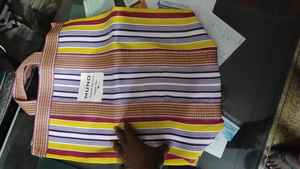 Sacs à rayures tissés en nylon sur mesure disponibles dans un assortiment de couleurs vives pour le shopping et les promotions - Product Image 4