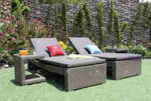 Juego de muebles modernos para exteriores, PE sintético, PVC, ratán, mimbre, aplicación de entrada de lujo para piscina, playa, tumbonas, hoteles, resorts - Product Image 3