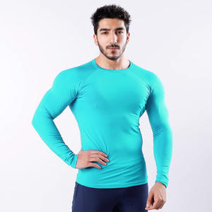 Spandex personnalisé pour hommes Performance Rash Guard manches longues séchage rapide Fitness entraînement haut moulant Gym entraînement Compression chemise - Product Image 1
