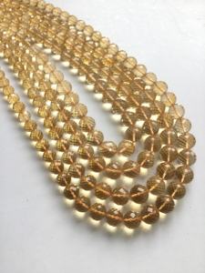 สร้อยคอทรงกลมพลอยซิทรินทรงเช็คเกอร์คัท ลูกปัดพลอยธรรมชาติสำหรับทำเครื่องประดับชั้นดี - Product Image 6