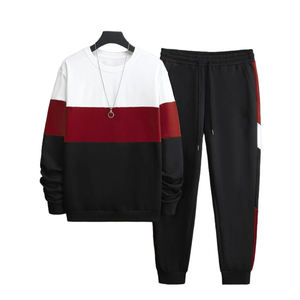 Conjunto Deportivo Informal para Hombre, Estilo Urbano, Holgado, de Felpa Gruesa, 2 Piezas, Conjunto de Chándal para Hombre - Product Image 6