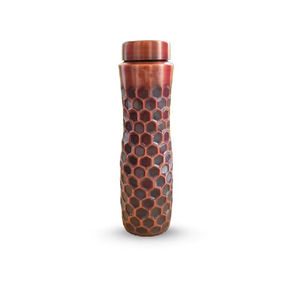 Custom Logo 750ml Pure Copper Eco-Friendly Leak-Proof Lid Hand Grip <b>Sport</b> <b>Water</b> <b>Bottle</b> with Health Benefits for Yoga & Multi-Use - Product Image 1