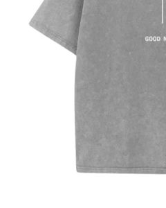 T-shirt en coton lavé surdimensionné personnalisé par le fabricant, gris, vintage, délavé à l'acide, streetwear lourd, tee-shirt vierge à imprimer pour hommes - Product Image 4