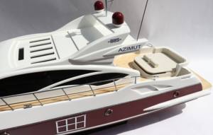 AZIIMUT 68S Modèle de bateau artisanal en bois coque rouge avec décoration peinte à la main Boîte cadeau de style art domestique - Product Image 2
