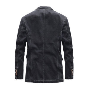 Vestes en jean confortables de couleur noire pour hommes les plus populaires avec des prix bon marché bonne qualité en vente de gros vestes en jean à vendre - Product Image 3