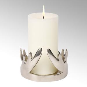 เชิงเทียนโลหะที่สง่างามในโรงงานสีแบบชนบทพื้นผิวด้านขนาด8.5x7.5x10นิ้วสำหรับตกแต่งคริสต์มาส - Product Image 4