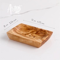 Porte-savon en bois d'olivier fait main, moderne et écologique, pour salle de bain, bain et beauté, qualité supérieure, couleur nude