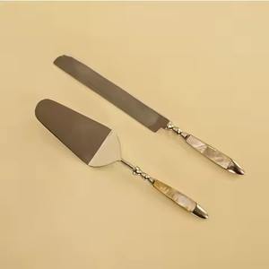 Metal Cake Server Set With Decorative Handle Wedding Dessert <b>Pie</b> Knife Shovel Tableware For Hotel Supply - Product Image 1