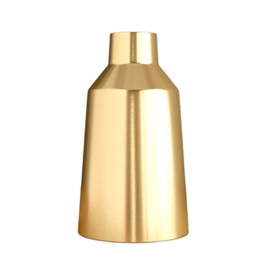 Nueva tendencia, florero de Metal decorativo de mesa de tamaño pequeño con acabado dorado brillante, decoración decorativa para el hogar, boda, sala de estar - Product Image 1