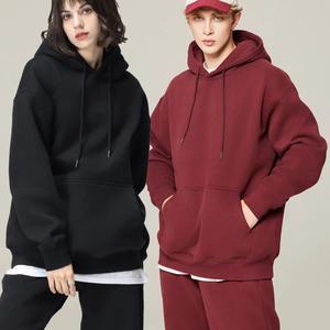 Sweat à capuche court personnalisé en polyester/coton pour homme, coupe décontractée, épaules tombantes, broderie épaisse, polaire, motif uni, séchage rapide, collection automne - Product Image 3