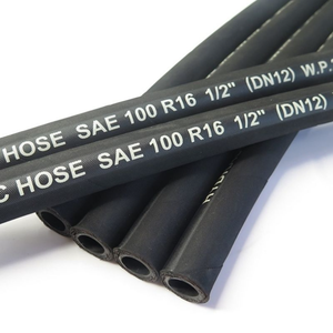 Высокое давление SAE 100 <span class=keywords><strong>R16</strong></span> проволочный Плетеный гидравлический шланг черный NBR для промышленного и мобильного оборудования, применение воды - Product Image 1