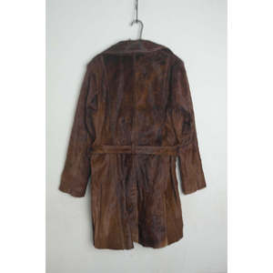 Manteau trench en cuir de vache pour femme Doublure en fausse fourrure Coque en cuir véritable Imperméable Style décontracté Impression personnalisée pour l'hiver - Product Image 2