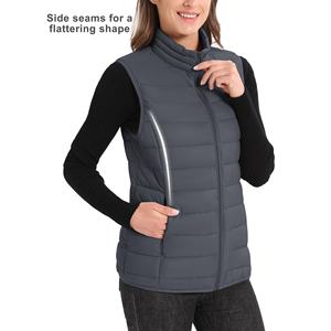 <b>Women</b> High Quality Cotton New Puffer <b>Vest</b> Lightweight Water Resistant and Warm Quilted <b>Vest</b> for Fall Winter - Product Image 3