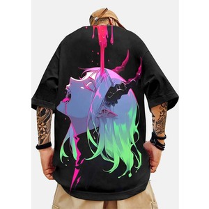 Camiseta de manga corta con estampado de personajes de animación 3D para hombre, camiseta de moda para hombre, ropa de calle, Camiseta holgada de gran tamaño - Product Image 1