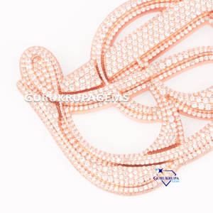 จี้เพชรโมอิส925สเตอริลิงสีเงินฮิปฮอปโมอิสซาไนต์สุดหรู B จี้นกอินทรีออกแบบได้ตามต้องการเครื่องประดับชั้นดี - Product Image 4