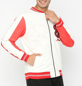 Manteau Letterman de baseball à logo personnalisé veste universitaire d'extérieur lourde avec broderie en chenille graphique pour hommes - Product Image 1