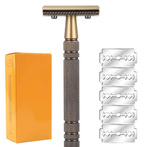 Maquinillas de afeitar de peluquero de acero alemán de doble filo de 11,5 cm personalizadas ANAAIF, suaves y cómodas para depilación corporal en forma de polvo - Product Image 5