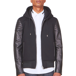 Sudadera con Capucha de Cuero Negro, Estilo Curvo, con Cierre, Personalizable, Transpirable, de Felpa Francesa, Venta al Por Mayor, OEM - Product Image 2