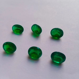 Certificado 6x4Mm 3 Cts Piedra Esmeralda sintética Forma ovalada Corte Esmeralda Piedra preciosa Esmeralda colombiana cultivada en laboratorio - Product Image 1