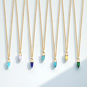 Bullet Spike Shape 13x5 MM Amethyst Gemstone Single Bail Charm Connector - Product Image 4