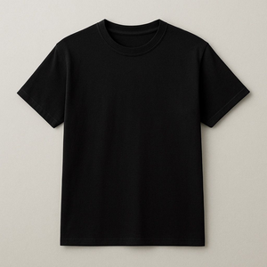 Alta calidad 100% algodón tejido transpirable respetuoso con el medio ambiente cuello alto camisetas de manga corta fabricante de suministros a granel - Product Image 2