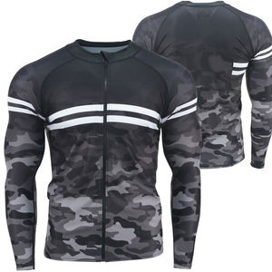 Vente en gros Rash Guard MMA personnalisé pour homme à manches courtes, respirant, en Spandex/Polyester, imprimé sérigraphié, à séchage rapide, style T-shirt de surf - Product Image 4
