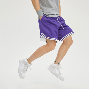 Custom Purple Basketball Shorts Men Mesh Breathable <b>Athletic</b> Training Shorts - Product Image 2