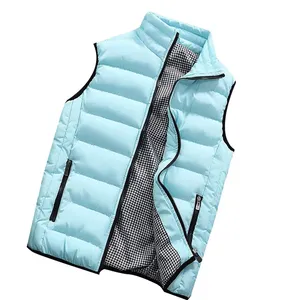 Hombres color rojo Secado rápido Tallas grandes Otoño Invierno Casual Stand Collar Color puro Chaleco Chaqueta - Product Image 1