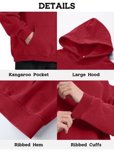 Sweats à capuche de luxe pour hommes surdimensionnés 100% coton mélangé pull sweat écologique sweat à capuche lourd pour hommes pour l'hiver - Product Image 5