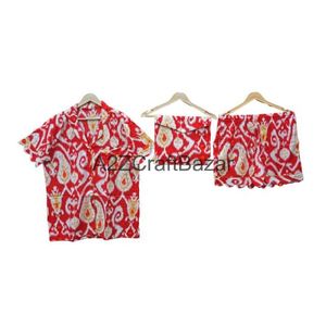 Vestido de salón corto elegante de algodón de lujo para mujer, ropa de dormir elegante, bolsillo frontal, transpirable, suave, Floral, perfecto regalo de Navidad - Product Image 1