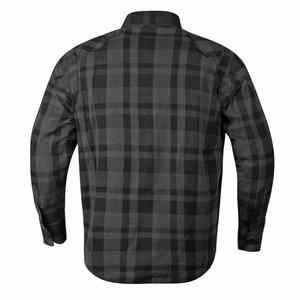 Chemise en flanelle de moto personnalisée à carreaux rouges et gris, fermeture éclair YKK cachée, protections amovibles homologuées CE, ignifuge, pour hommes - Product Image 4