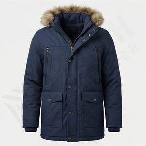 Veste parka d'hiver chaude pour hommes, grande taille, nouveau design, mode, manteau thermique personnalisé, lourd, isolé, coupe-vent, vêtements d'extérieur - Product Image 1