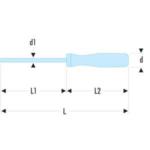 ไขควง Facom ISORYL สำหรับสกรูหัวแฉก ประเภทใบมีดแบบกัดขึ้นรูป - Product Image 2