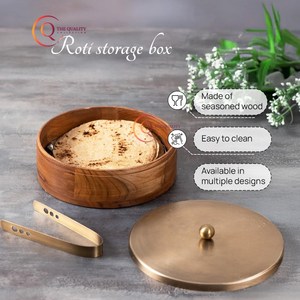 La boîte de riz de boîte de Chapati de marmite en bois traditionnelle luxueuse garde les aliments chauds et les casseroles fraîches pour le restaurant de cuisine à domicile - Product Image 4