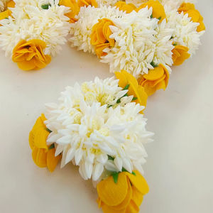 Yellow Wedding Floral <b>Wrist</b> Bracelet Artificial Jasmine & Yellow Flower - Product Image 1