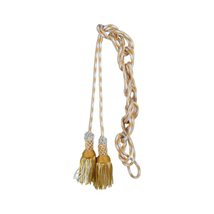 Cordón de cinctura blanco y dorado hecho en fábrica para cordón litúrgico cruzado, cordón de cinctura hecho a mano para Decoración - Product Image 2