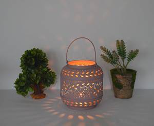 Lanterne suspendue en métal gravée, cadeau tendance, découpée, rose, lanterne suspendue, bougeoir votif marocain, terrarium, bougeoir votif pour la décoration - Product Image 5