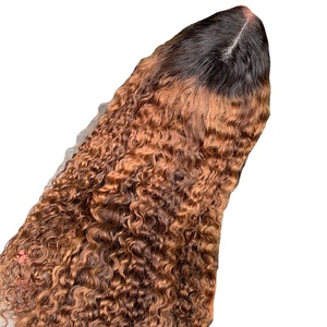 Perruque en cheveux humains Remy du Vietnam, grandes boucles colorées, tissage de cheveux humains, extension à trame unique, dentelle HD, bonne qualité, vente en gros - Product Image 5