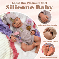 Poupée Reborn en Silicone Souple Réaliste de 20 pouces, Modèle Fille Betty, Texture de Peau Vif, Jouet Compagnon Adorable, Cadeau de Fête, Muneca Bebé Reborn