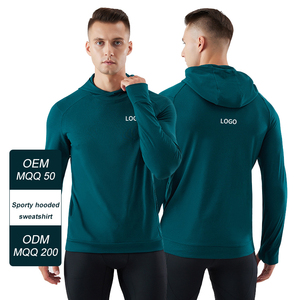 Mens Fleece Performance Hoodie Long Sleeve Athletic Fishing <b>Shirts</b> Rash Guards <b>Hiking</b> Outdoor Hooded Workout Sweatshirts - Product Image 2