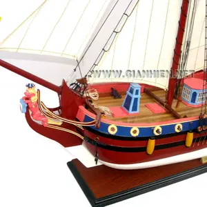 UTRECHTS estátenjacht, modelo de barco de madera, artesanía, barco antiguo