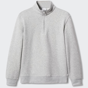 เสื้อสเวตเตอร์คอสูงมีซิปสำหรับผู้ชายเสื้อฮู้ดแบบรูดซิปสำหรับสตรีทแวร์และชุดออกกำลังกายโลโก้ตามสั่ง - Product Image 4