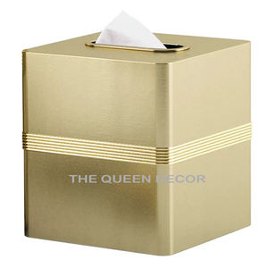 Caja de pañuelos al por mayor de diseñador hecho a mano de calidad superior caja de pañuelos de hierro de precio bajo con estilo clásico caja de pañuelos galvanizada - Product Image 5