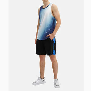 Vêtements de musculation pour hommes lâche Fitness débardeur impression personnalisée côté ouvert gilet de sport Gym grande taille orienting débardeur - Product Image 2