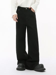 กางเกงยีนส์ผู้ชายเอวสูงทรงตรงลายกรดซีดเป็นมิตรต่อสิ่งแวดล้อมกางเกงวินเทจเอวสูงออกแบบโลโก้ได้ตามต้องการ - Product Image 2