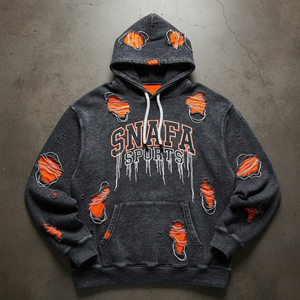 Vente en gros de sweats à capuche en coton 100% lourd, surdimensionnés, personnalisés, broderie usée, sweat à capuche épais, poids lourd, pour hommes, lavage à la pierre - Product Image 1