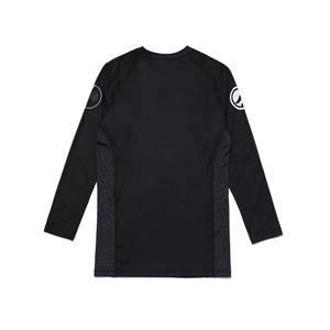 Custom Logo Printed Breathable Durable Long Sleeve MMA Rashguard Polyester/Nylon Sublimation <b>Compression</b> <b>Shirt</b> Front Logo Blank - Product Image 2