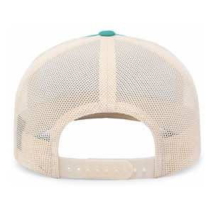 Gorra de Béisbol de Malla de 6 Paneles en Verde Azulado y Crema con Diseño de Color en Contraste, Ajustable, Unisex, Impermeable, para Invierno - Product Image 3