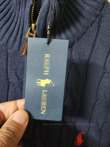 Người đàn ông thêu logo áo thun áo len ra L Logo Crew Neck Ralph Đan Áo len Lauren Jumper giản dị áo thun - Product Image 2